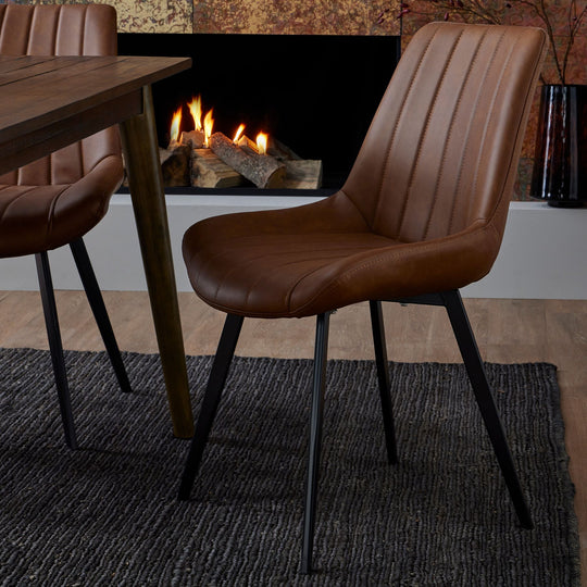 Maison Elegante Malmo Tan Dining Chair