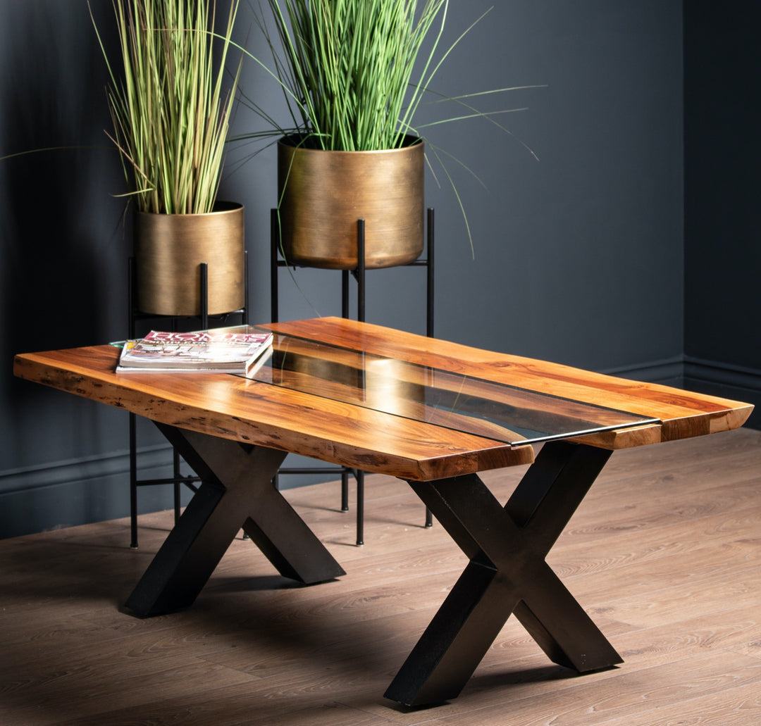 Maison Elegante Live Edge Collection River Coffee Table