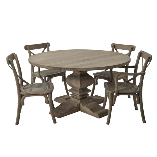 Maison Elegante Copgrove Collection Round Pedestal Dining Table