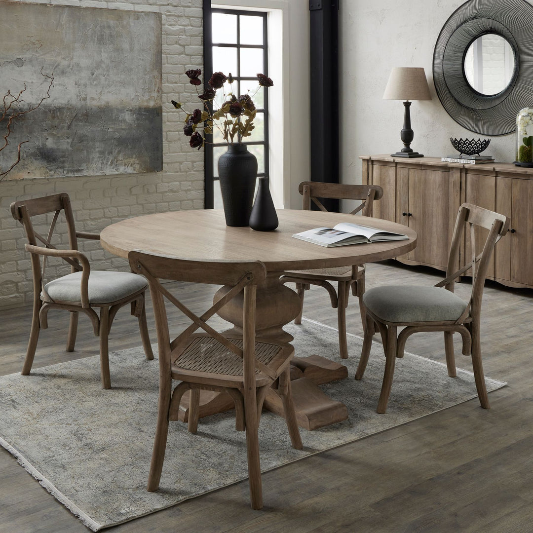 Maison Elegante Copgrove Collection Round Pedestal Dining Table
