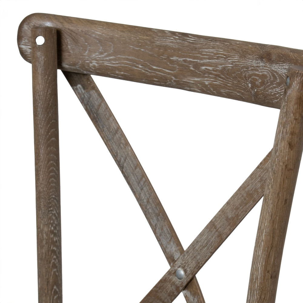Maison Elegante Light Oak Cross Back Dining Chair