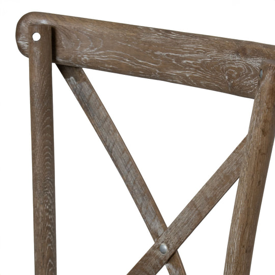Maison Elegante Light Oak Cross Back Dining Chair