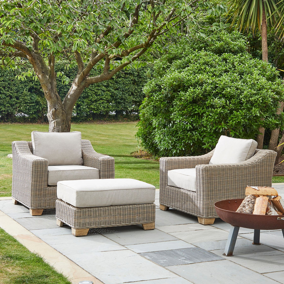 Maison Elegante Capri Collection Outdoor Footstool