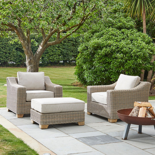 Maison Elegante Capri Collection Outdoor Footstool