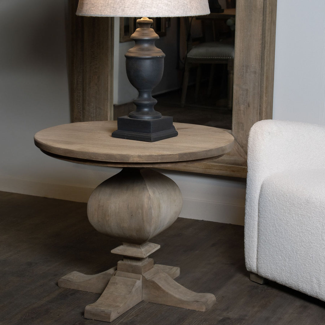 Maison Elegante Copgrove Collection Pedestal Side Table