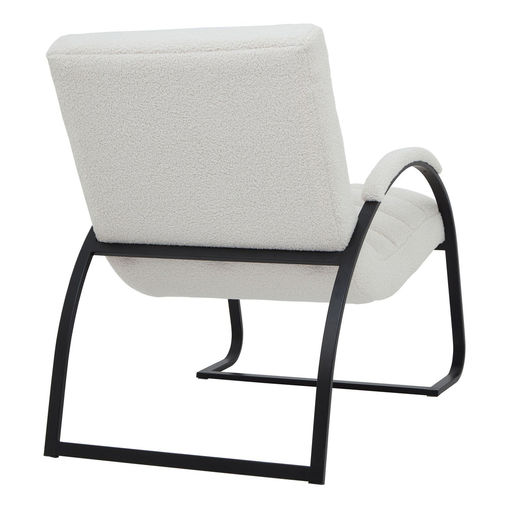 Maison Elegante Boucle Ribbed Ark Chair