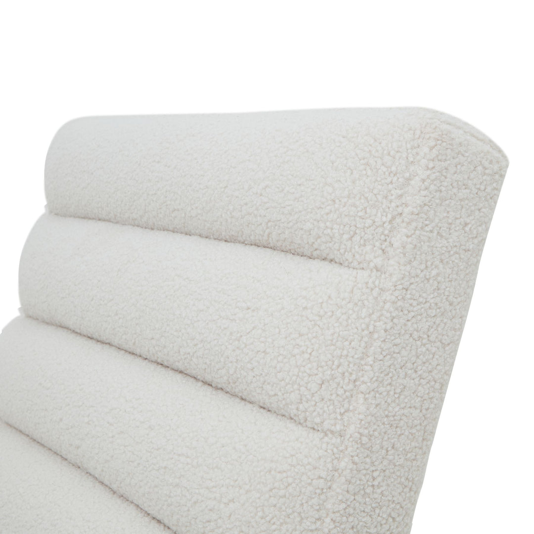 Maison Elegante Boucle Ribbed Ark Chair