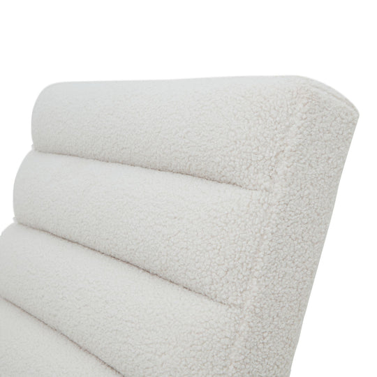 Maison Elegante Boucle Ribbed Ark Chair