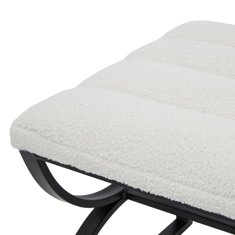 Maison Elegante Boucle Ribbed Footstool
