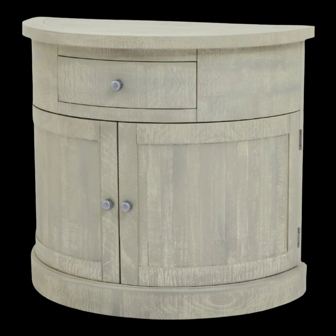 Saltaire Collection Half Moon 2 Door Cupboard With Drawer
