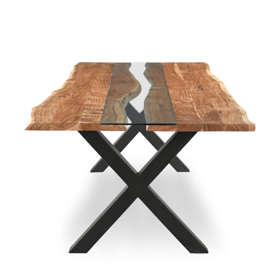 Maison Elegante Live Edge Collection Large River Dining Table