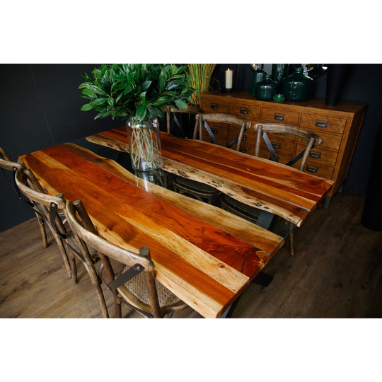 Maison Elegante Live Edge Collection Large River Dining Table