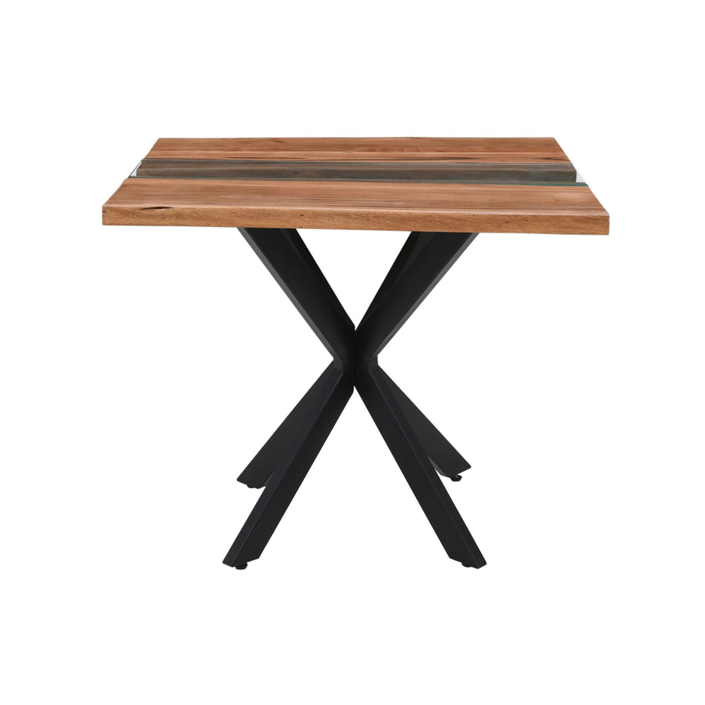 Maison Elegante Live Edge Collection Square River Dining Table