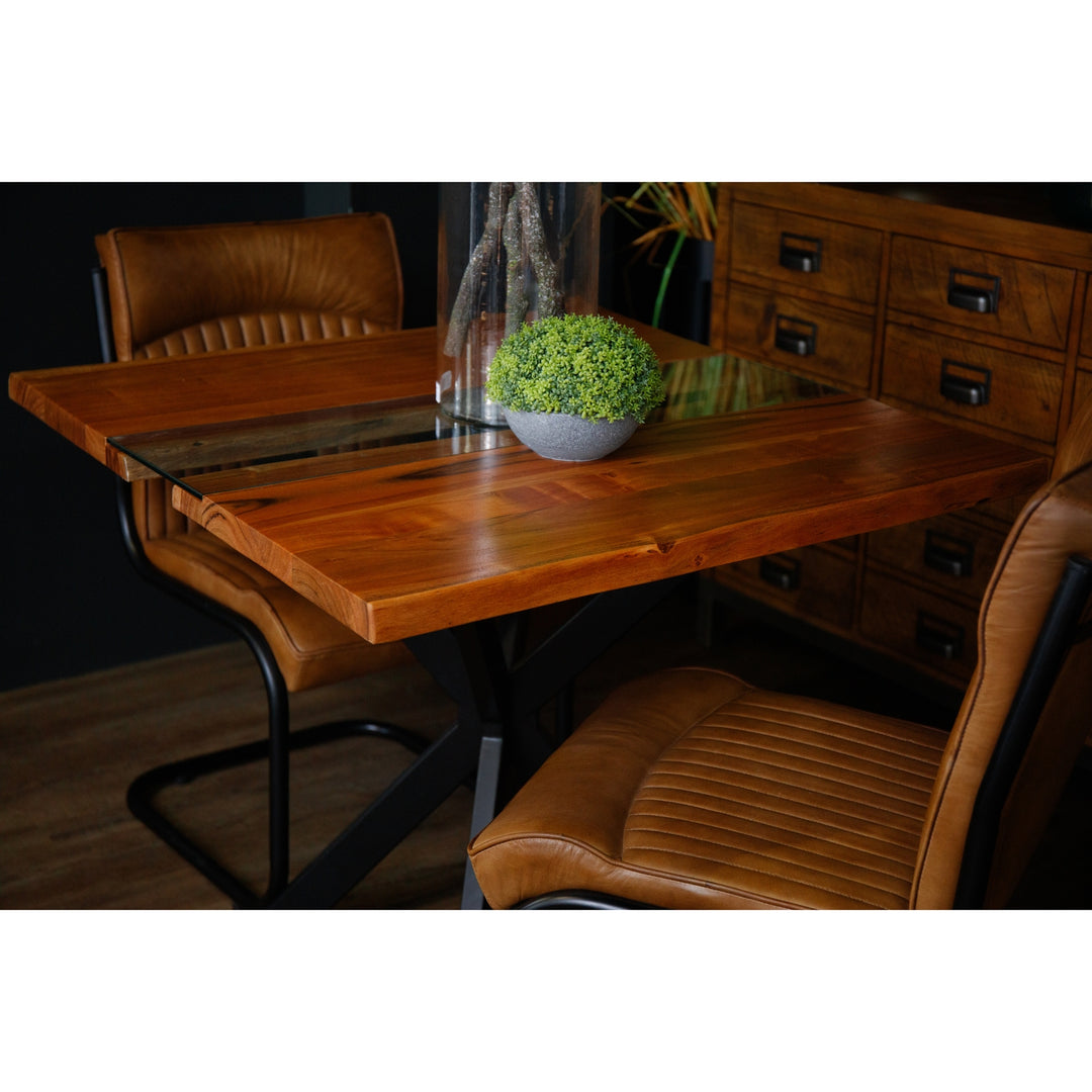 Maison Elegante Live Edge Collection Square River Dining Table