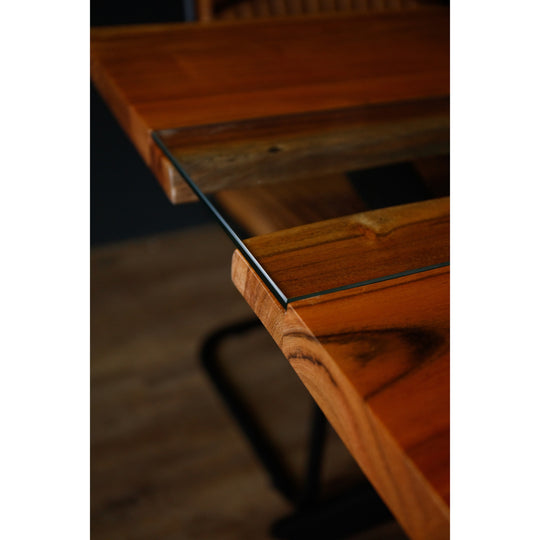 Maison Elegante Live Edge Collection Square River Dining Table
