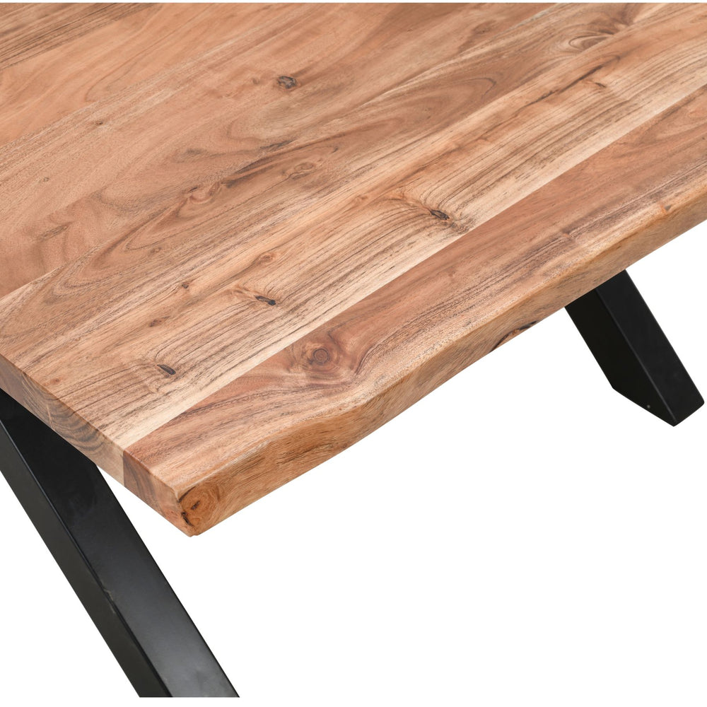 Maison Elegante Live Edge Collection Large Square Dining Table