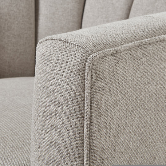 Maison Elegante Lily Swivel Chair In Oatmeal Twill
