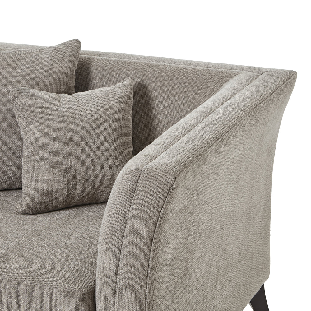 Maison Elegante Vesper Taupe Cushion Back Snuggle Chair