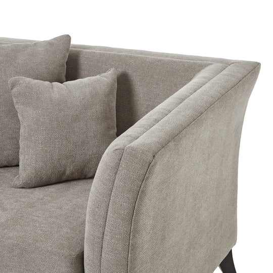 Maison Elegante Vesper Taupe Cushion Back Snuggle Chair