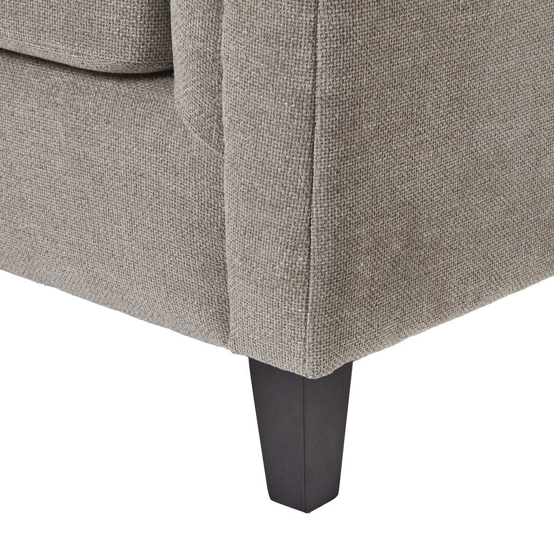 Maison Elegante Vesper Taupe Cushion Back Three Seater Sofa