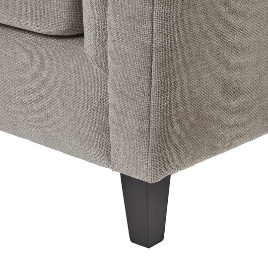 Maison Elegante Vesper Taupe Cushion Back Three Seater Sofa