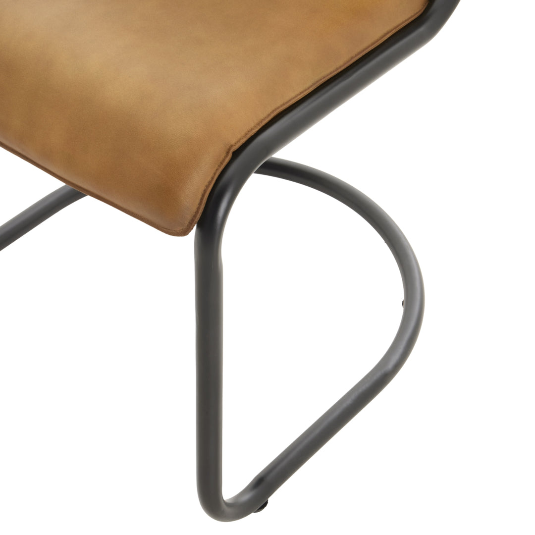Maison Elegante Billy Leather Curved Dining Chair