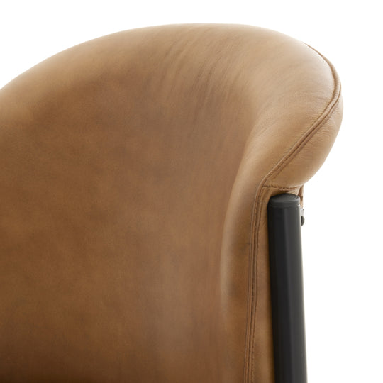 Maison Elegante Billy Leather Curved Dining Chair