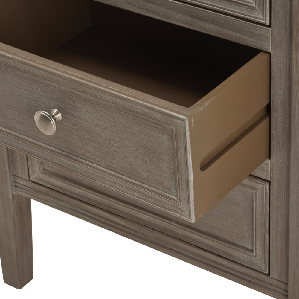 Maison Elegante The Serene Collection Three Drawer Bedside Table