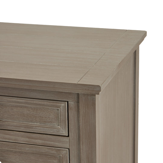 Maison Elegante The Serene Collection Three Drawer Bedside Table