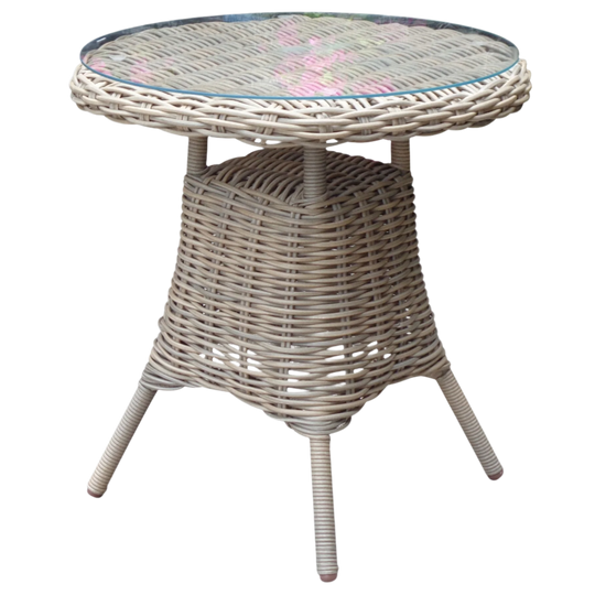 Maison Elegante Amalfi Collection Outdoor Bistro Table With Glass Top