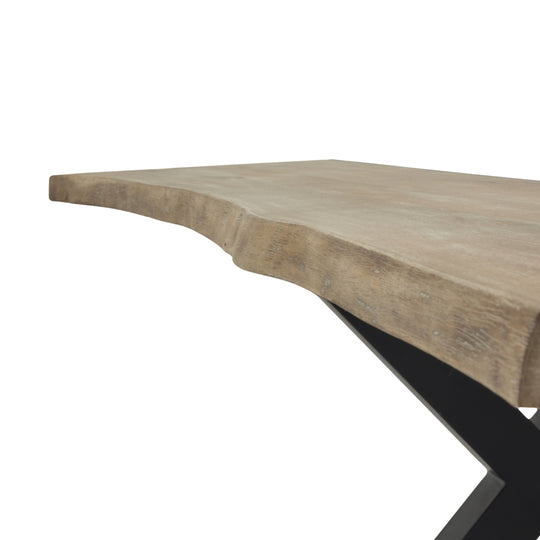 Maison Elegante Live Edge Collection Light Acacia River Dining Table