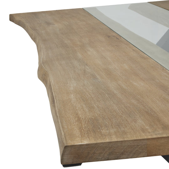 Maison Elegante Live Edge Collection Light Acacia River Dining Table